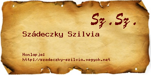 Szádeczky Szilvia névjegykártya