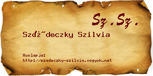 Szádeczky Szilvia névjegykártya